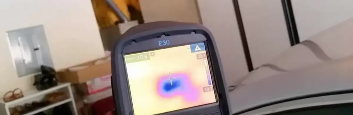 mold inspection using thermal imaging technology to detect moisture and hidden mold in a home in Detroit, MI